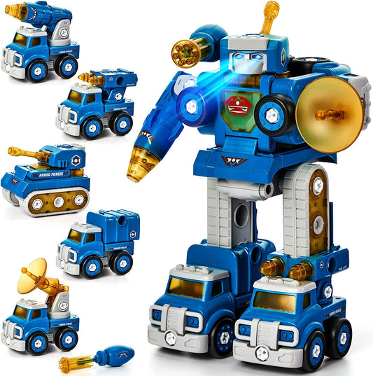 CubicFun - Juguete de robot-vehículo para desmontar, 5 en 1, juguet...