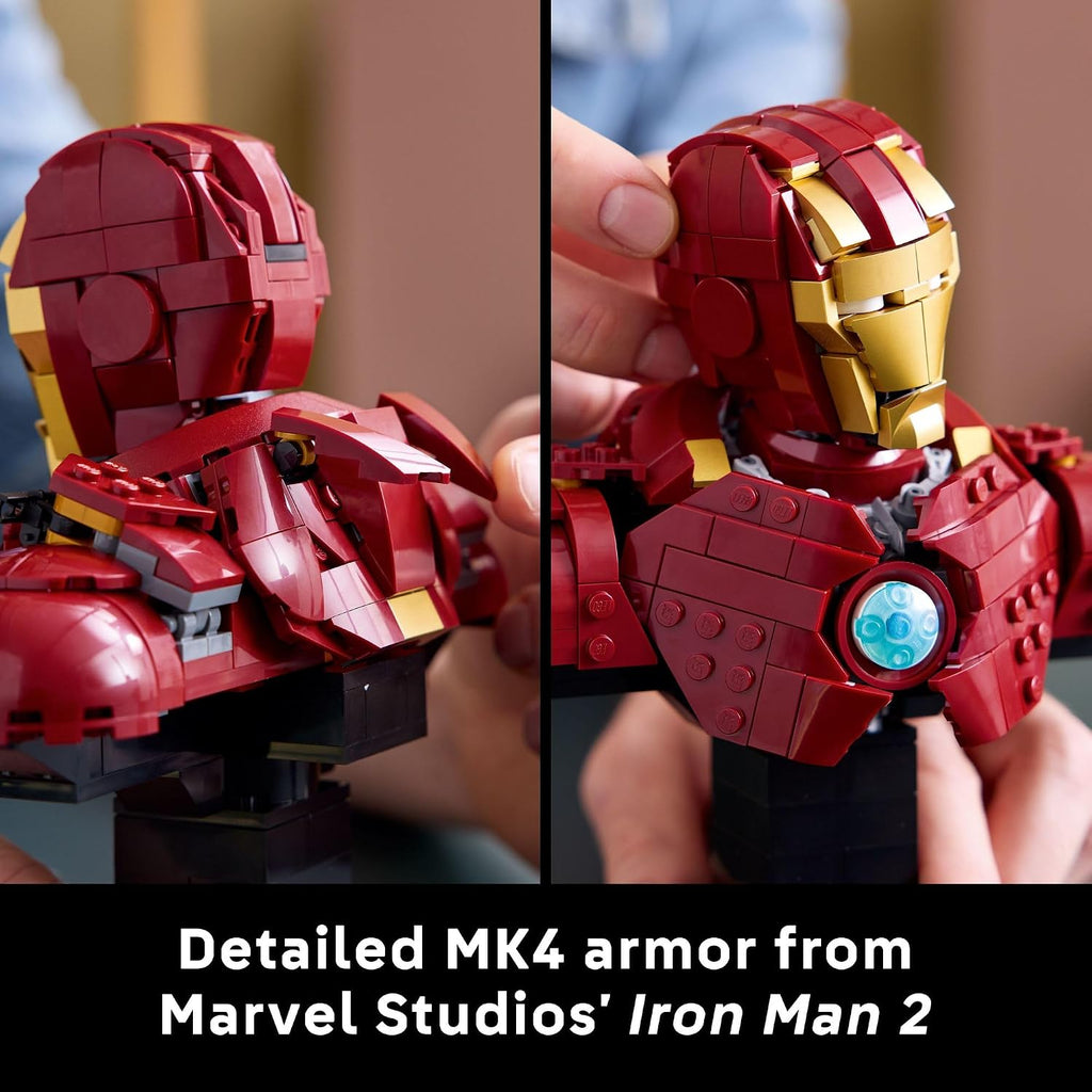 LEGO Marvel Iron Man MK4 Bust - Kit de construcción para adultos, a...