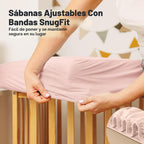 2 paquetes de protector de colchón ajustado impermeable para cuna -...