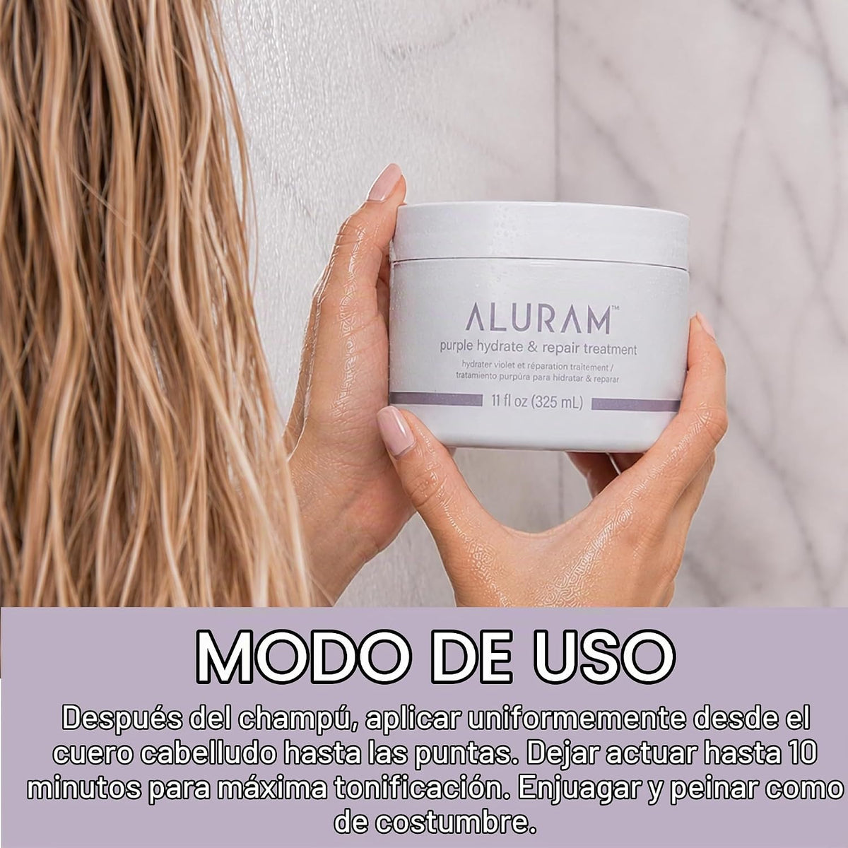 Aluram Purple Hydrate &amp; Repair - Tratamiento capilar, infusión...