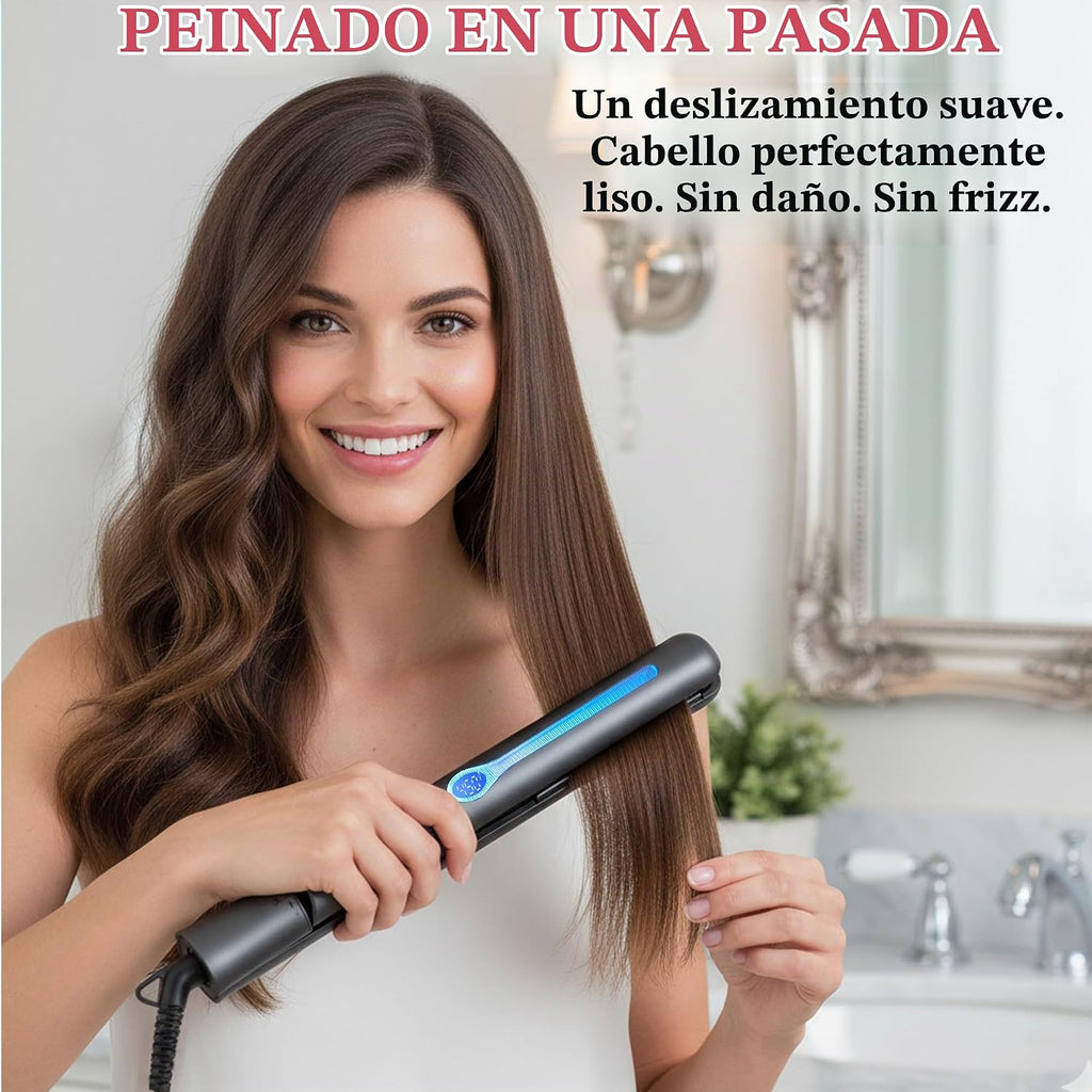 NITION Plancha plana LCD de turmalina de cerámica MCH 10s Calentami...