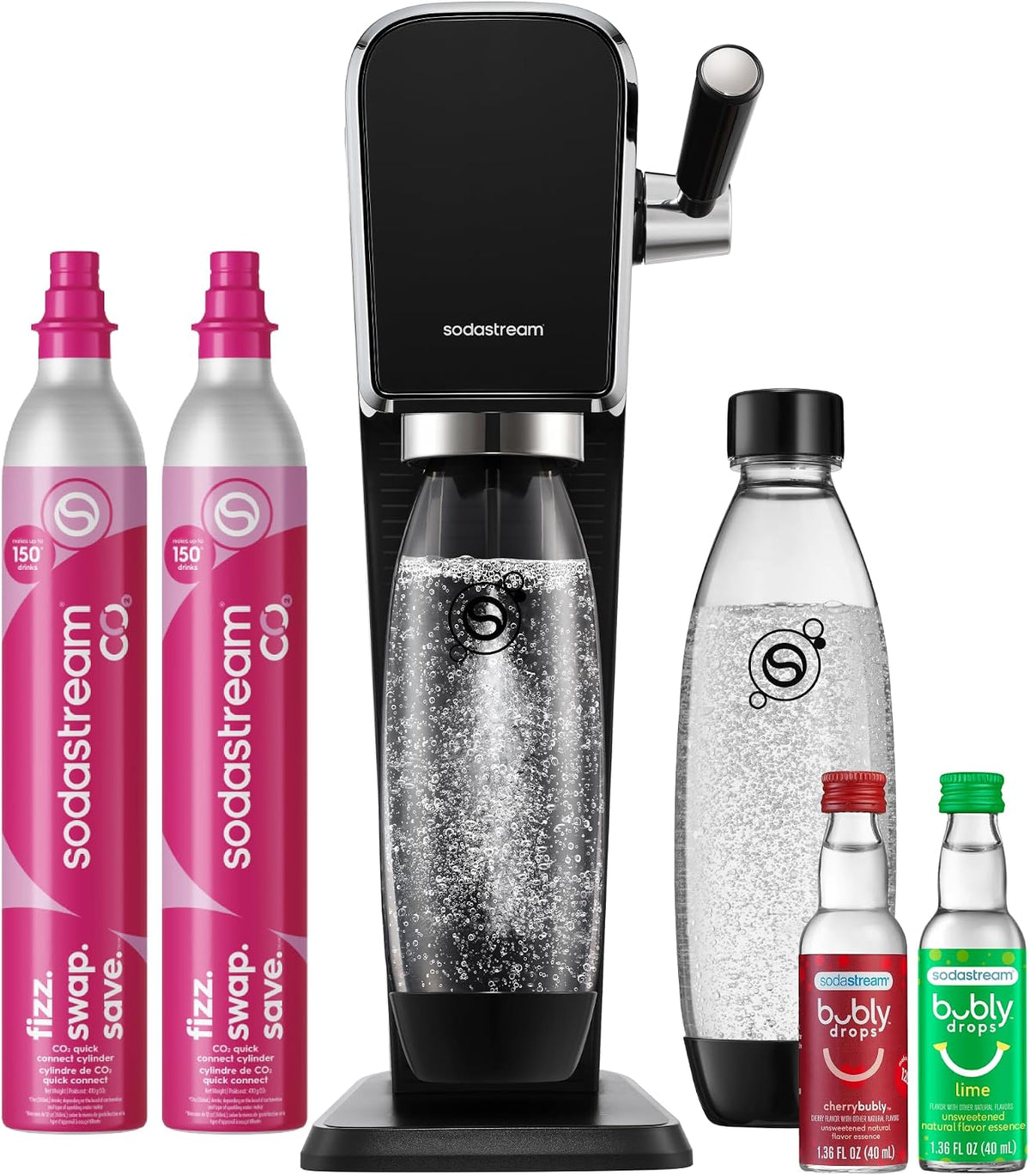 SodaStream - Máquina de agua con gas ART | PAQUETE DE VALOR | Siste...