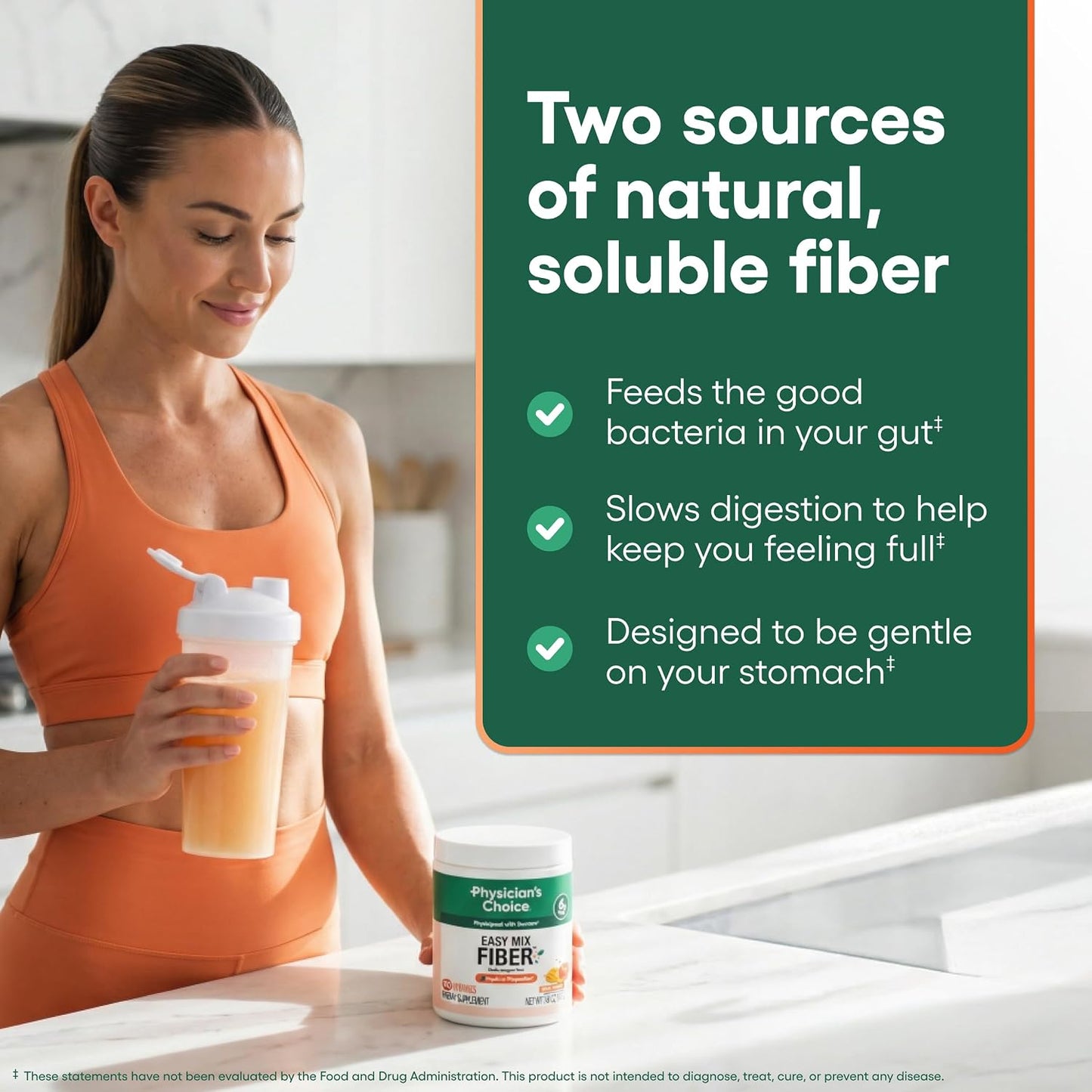 Physician's CHOICE Fibra Easy Mix para la salud digestiva y reg...