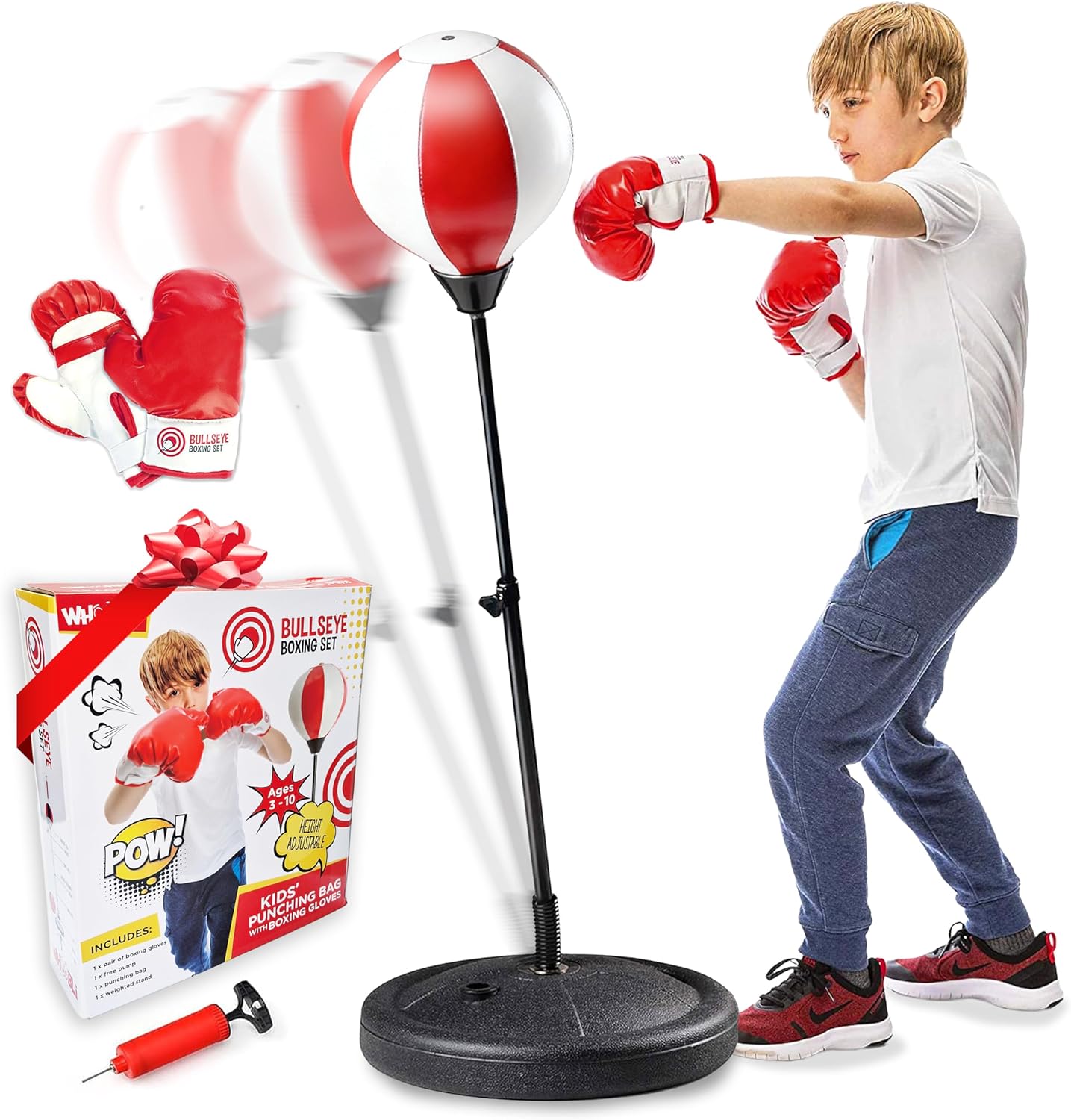 Whoobli Punching Bag for Kids and Toddler Incl Boxing Gloves| 3 4 5...