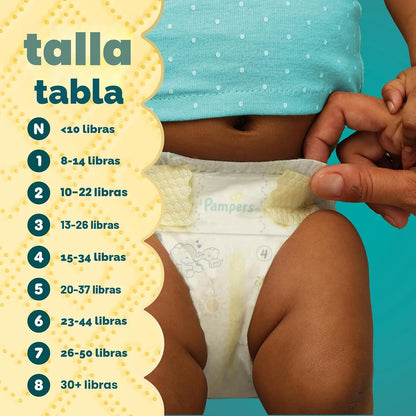 Pañales Pampers Swaddlers, talla 5 (9-17 kg), 132 unidades, absorbe...