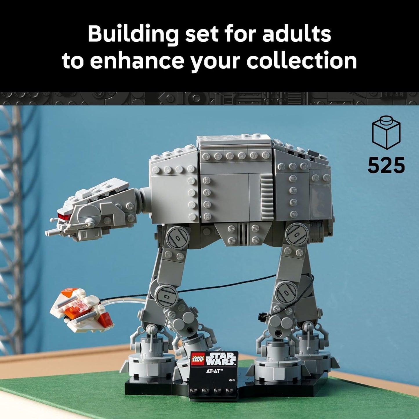 LEGO Star Wars at-at Walker - Juego de construcción para adultos, a partir de 18 años, coleccionable y decoración de habitación para oficina, dormitorio o estante de libros, actividad para hombres