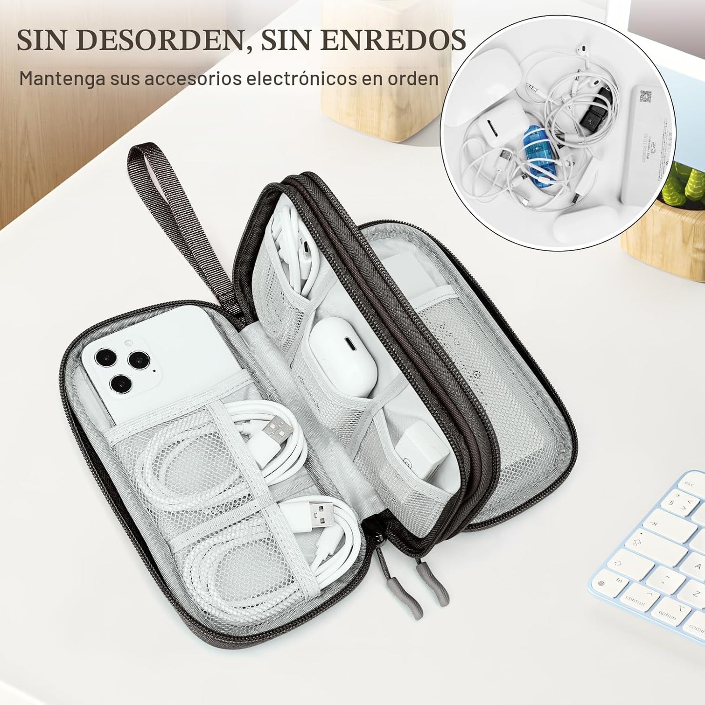 FYY Organizador electrónico, organizador de cables de viaje, bolsa...