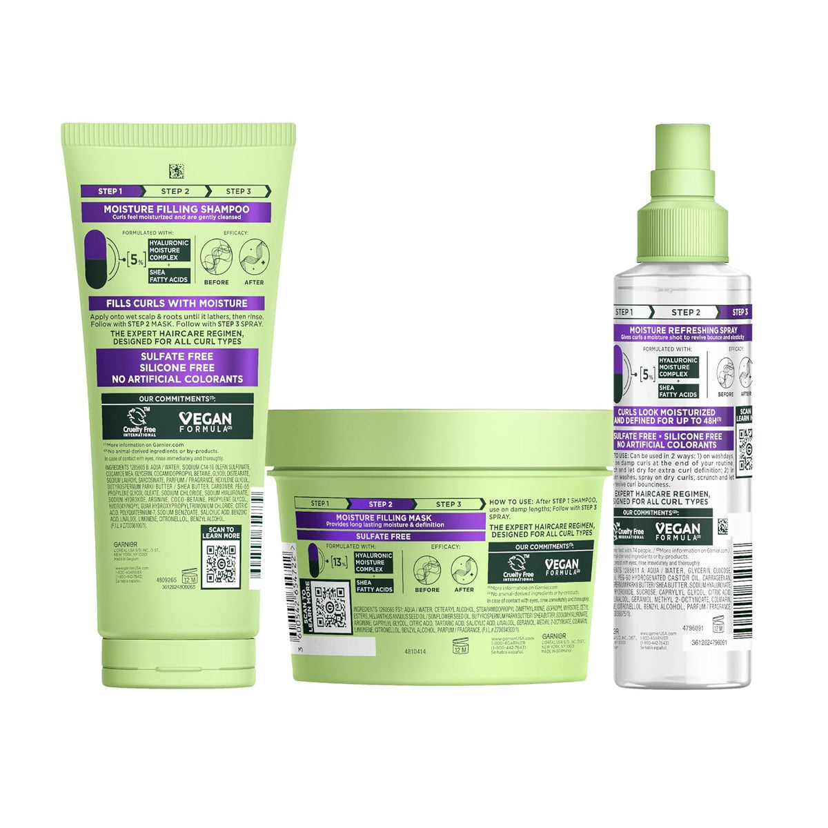 Garnier Fructis Método para Rizos Productos para Cabello Rizado, Ch...