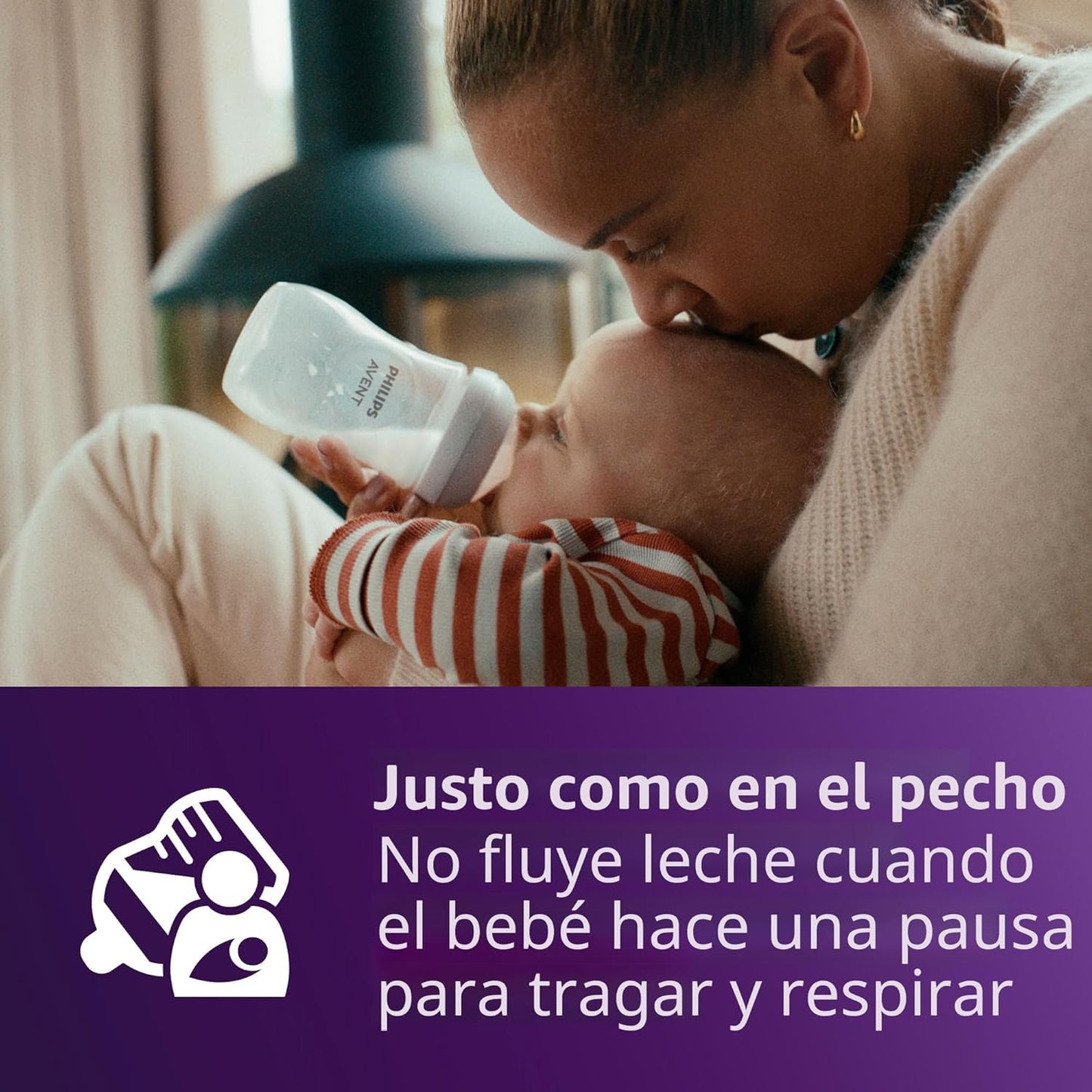 Philips AVENT - Biberón natural con boquilla de respuesta natural,...