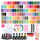 VANREESA Kit de 84 Piezas de Esmalte de Uñas en Gel con Luz UV y Pu...