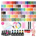 VANREESA Kit de esmalte de uñas de gel con luz UV, 53 piezas, juego...