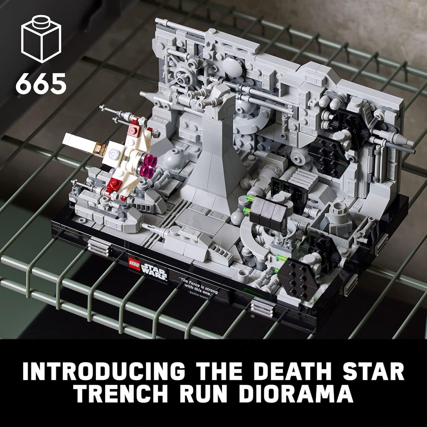 Lego Star Wars Death Star Trench Run Diorama 75329 Set para adultos, decoración de habitación, regalo con TIE Advanced Fighter de Darth Vader