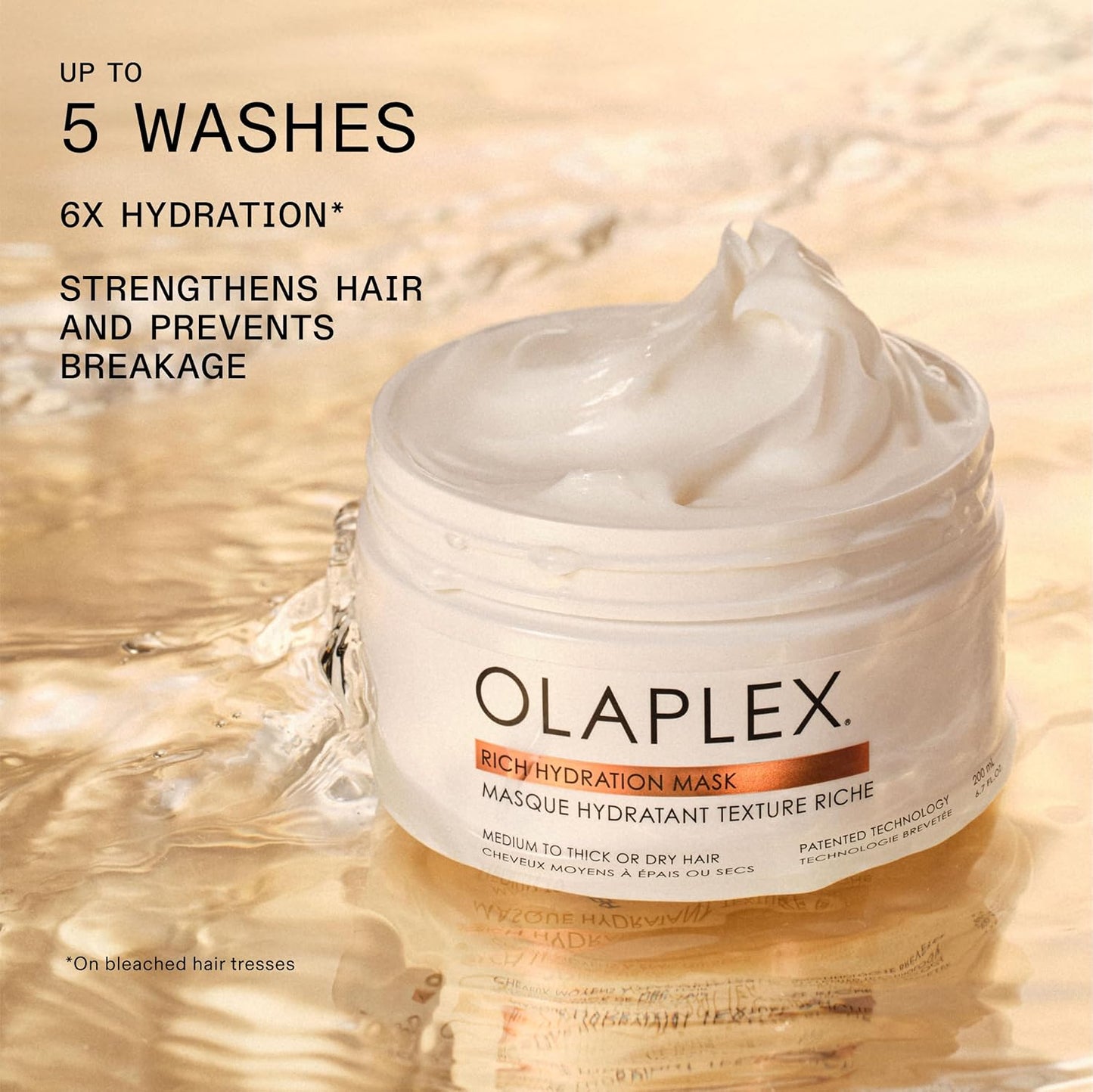 Olaplex Máscara de Hidratación Rica: Máscara de Sellado de Cutícula | Hidrata y Controla el Encresparse | Para Cabello Seco o de Medio a Grueso, 200 ml / 6.7 Fl. Oz.