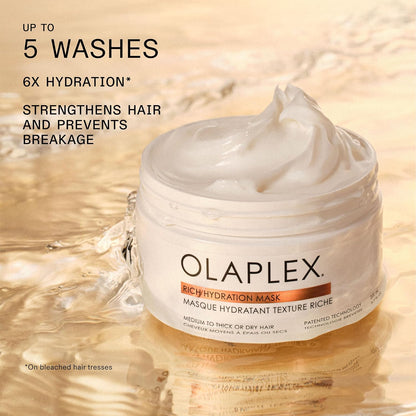 Olaplex Máscara de Hidratación Rica: Máscara de Sellado de Cutícula | Hidrata y Controla el Encresparse | Para Cabello Seco o de Medio a Grueso, 200 ml / 6.7 Fl. Oz.