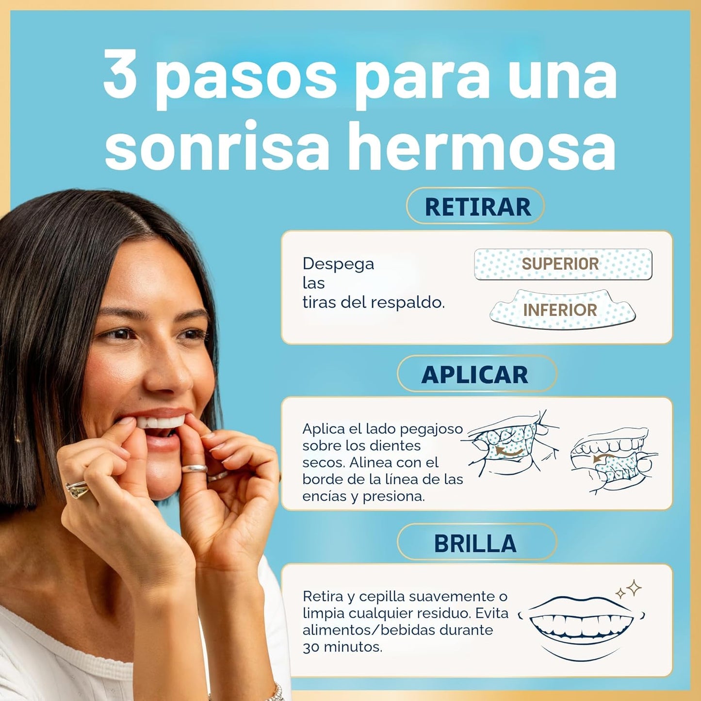 Lumineux Tiras blanqueadoras dentales - 21 tratamientos (3 meses) -...