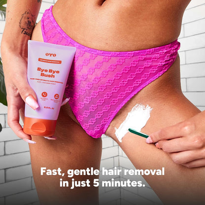 Bye Bye Bush by OYO - Crema depiladora para mujeres para área priva...