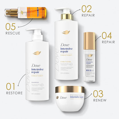 Dove Hair Intensive Repair - Máscara de suero 10 en 1 para cabello...