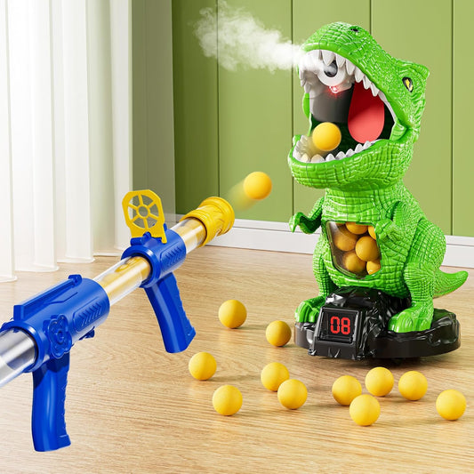 NIPLOOOW Juguetes de disparo de dinosaurios movibles para niños de...