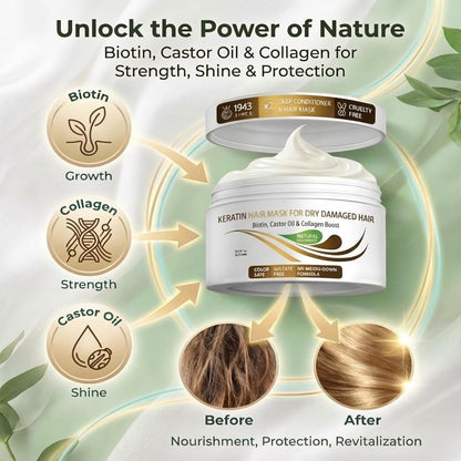 VITAMINS hair cosmetics Mascarilla capilar de queratina, tratamient...