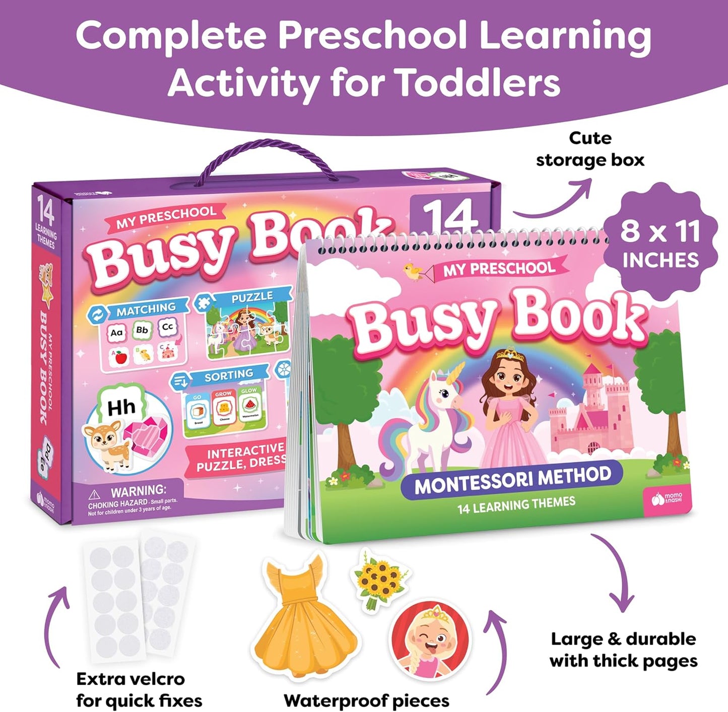 3 Year Old Girl Gifts - Montessori Busy Book For Toddlers 3-5, 4 Ye...