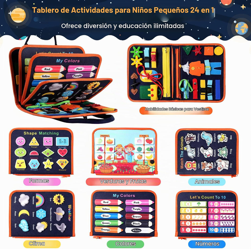 Tabla Ocupada de Juego Montessori para Niños Pequeños: Juguetes Mon...
