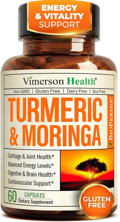 Suplemento de Moringa + Cúrcuma Curcumina para la Salud de las Arti...