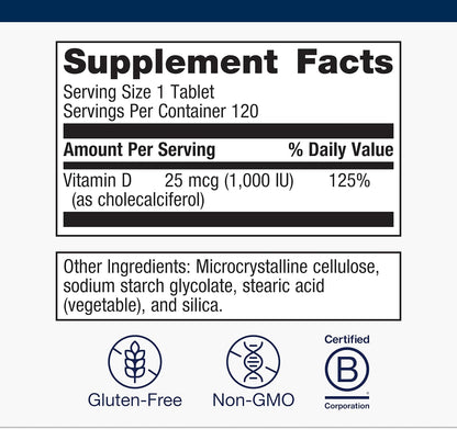 Metagenics D3 1000 - Suplemento de vitamina D - Densidad ósea y apo...