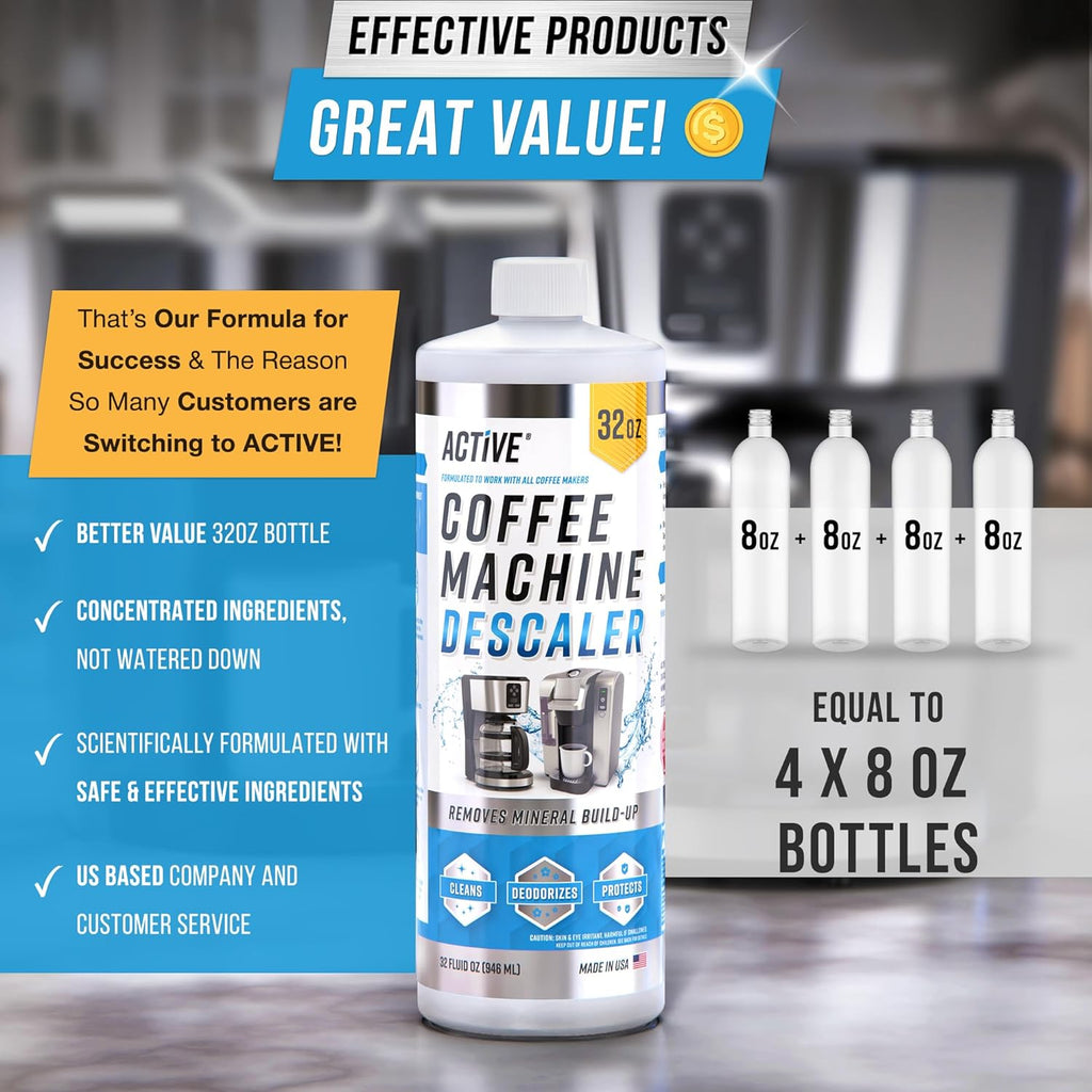 ACTIVE Descalcificador para Máquina de Café - Solución de Descalcif...