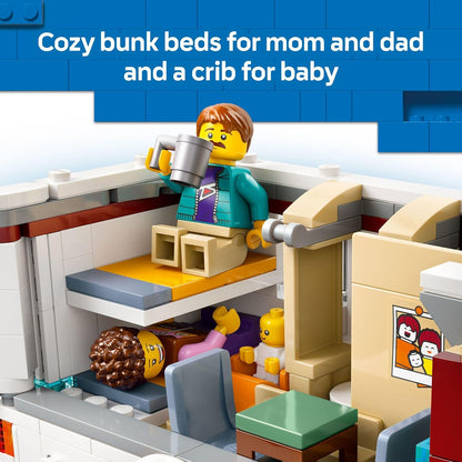 LEGO City - Furgoneta de Vacaciones de Aventura Festiva 60454 - Juego de juguetes de construcción para niños, niños y niñas a partir de 6 años - Incluye 3 minifiguras y accesorios - Idea de regalo