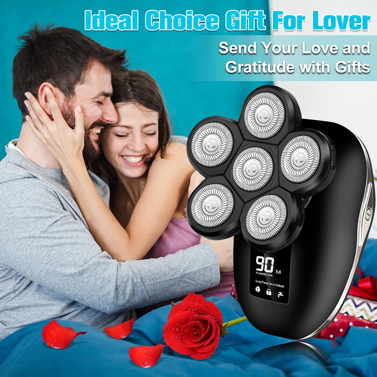 Afeitadora eléctrica para hombres, maquinilla de afeitar eléctrica...