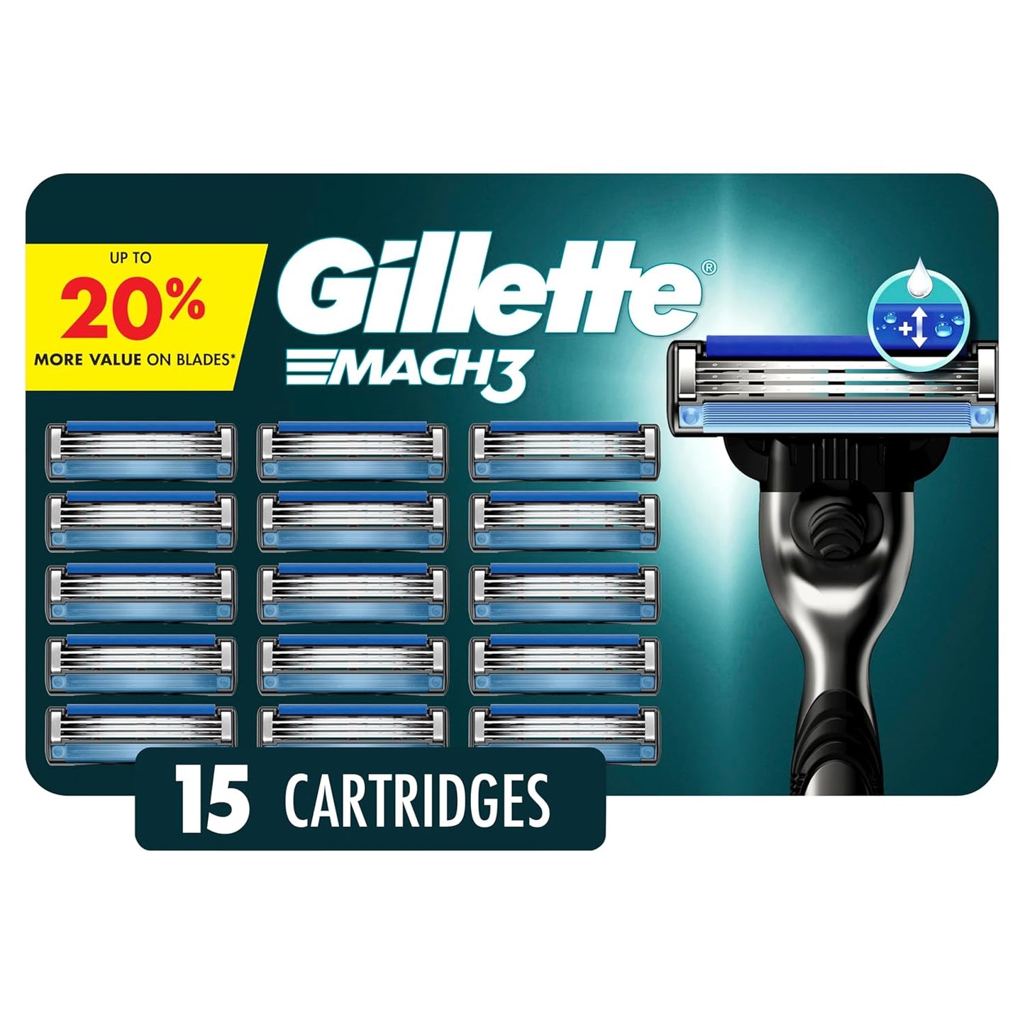 Gillette Mach3 - Cuchillas de afeitar para hombres, repuestos de 3...