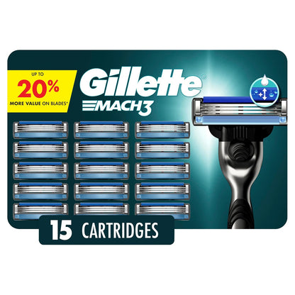 Gillette Mach3 - Cuchillas de afeitar para hombres, repuestos de 3...