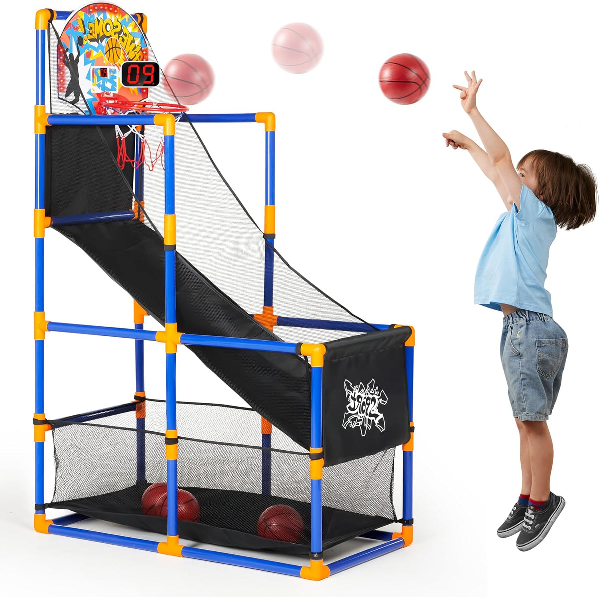 JOYIN Juguete deportivo LED Lightscore Arcade Basketball Set para n...