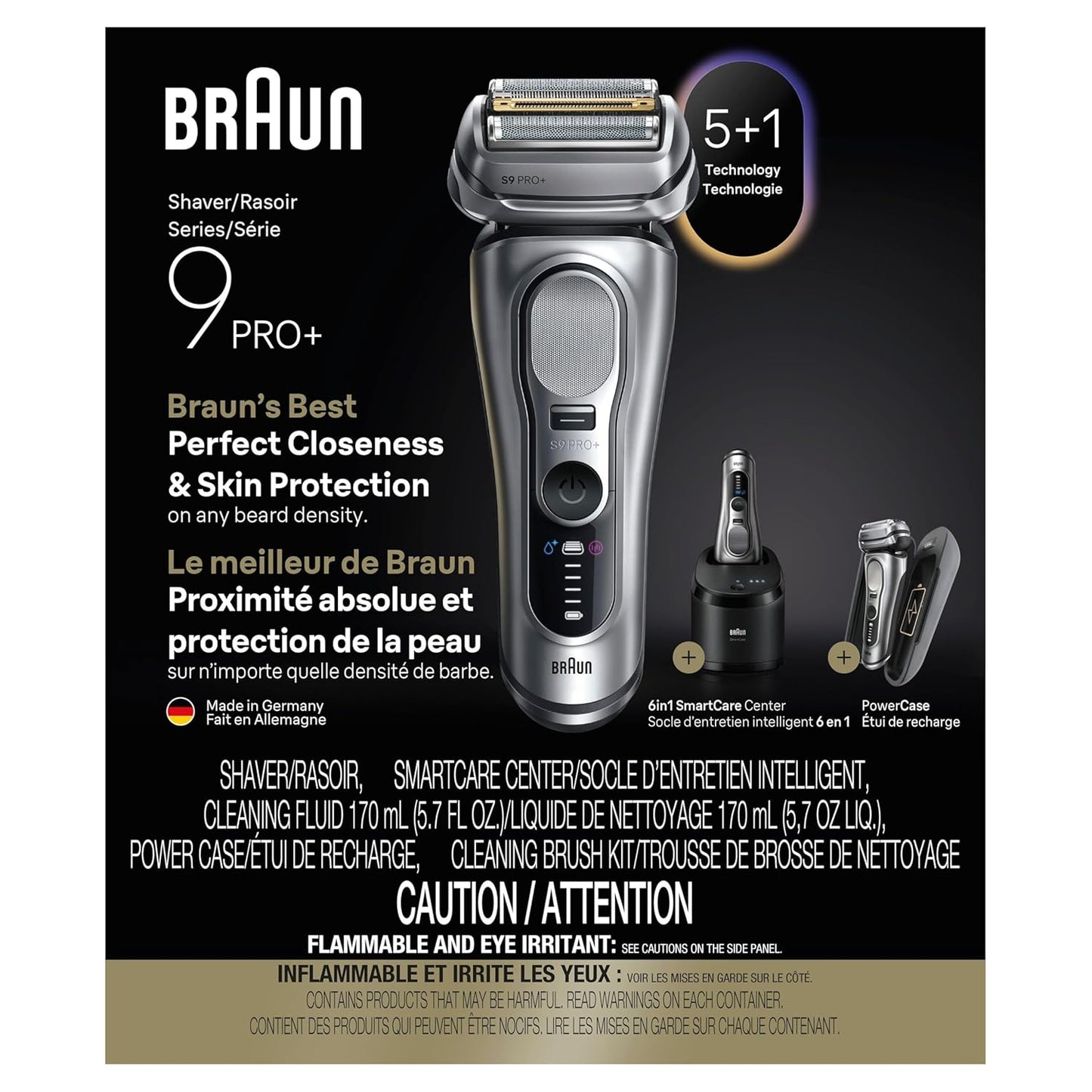 Braun Maquinilla de afeitar eléctrica para hombres Serie 9 PRO+ Máq...