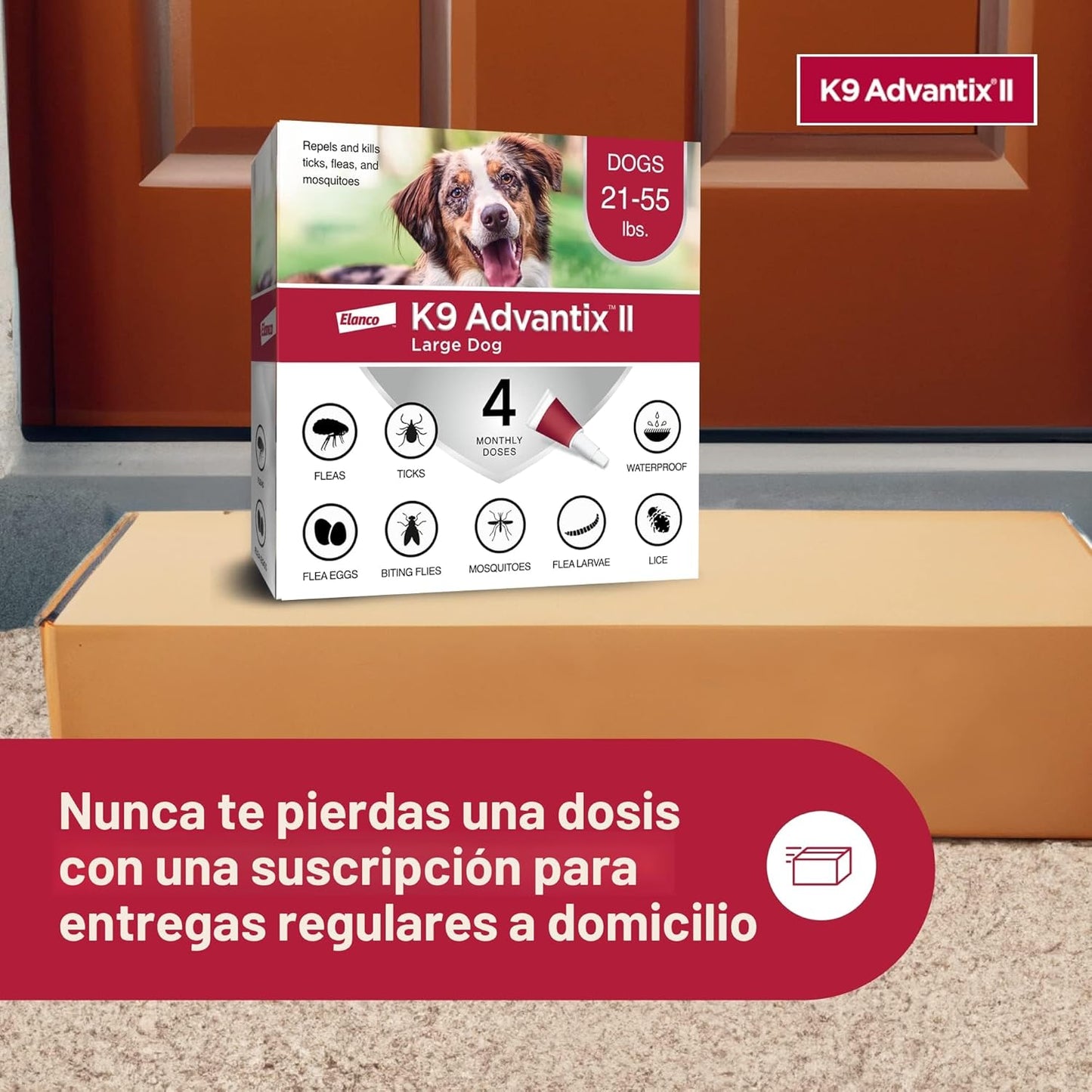 K9 Advantix II Tratamiento y prevención de pulgas, garrapatas y mos...