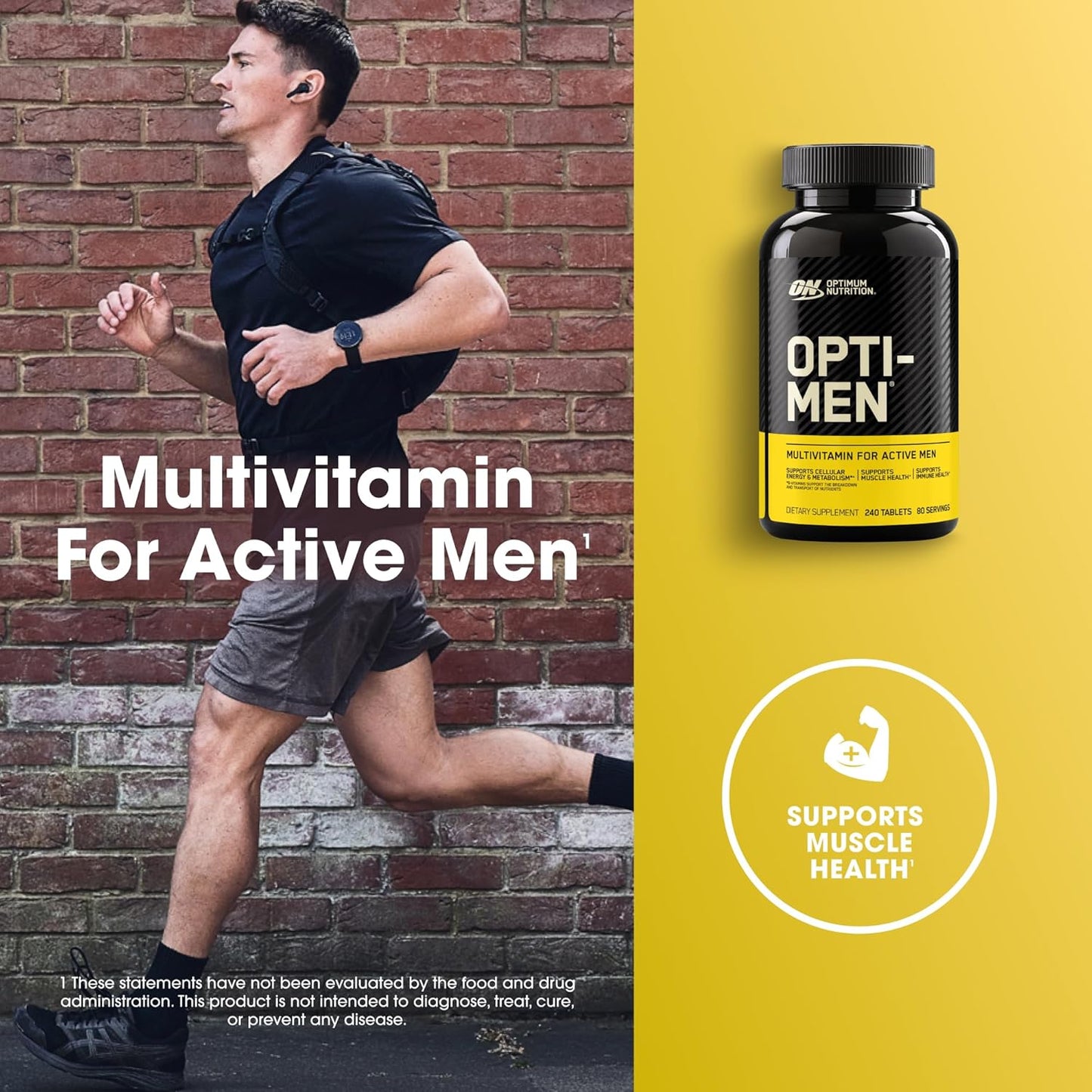 Optimum Nutrition Opti-Men - Multivitamínico diario para hombres, s...