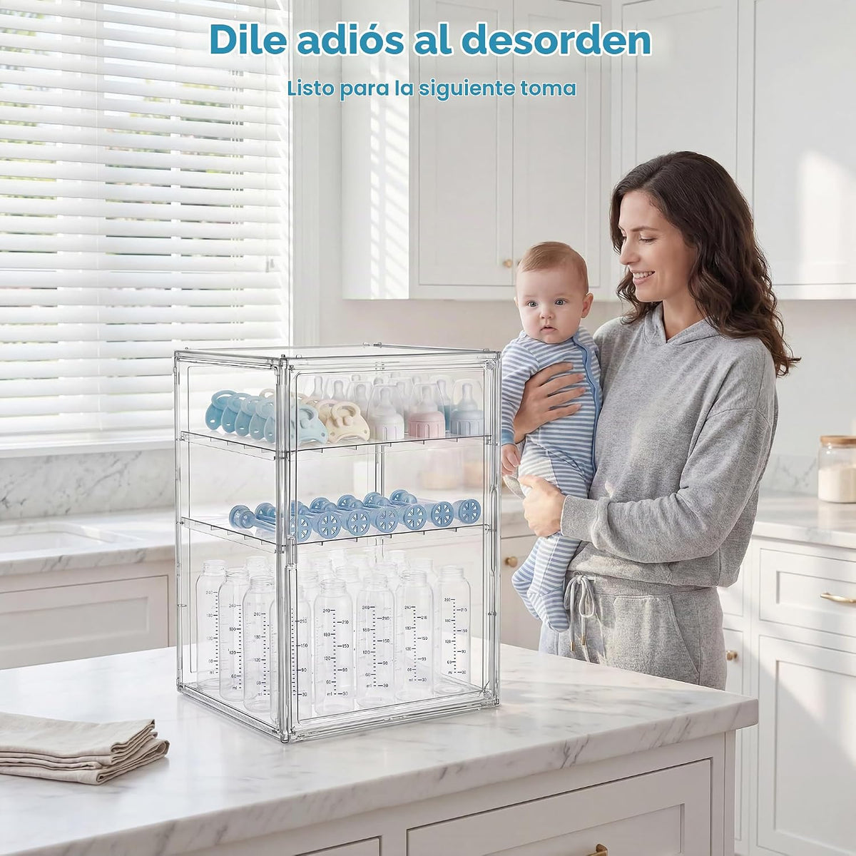 HBlife Organizador de almacenamiento de biberones para armario de e...