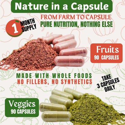 TM NATURALS Suplemento de frutas y verduras para hombres y mujeres,...