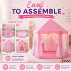 Tienda de campaña ORIAN Princess para niñas, tienda de juegos rosa...