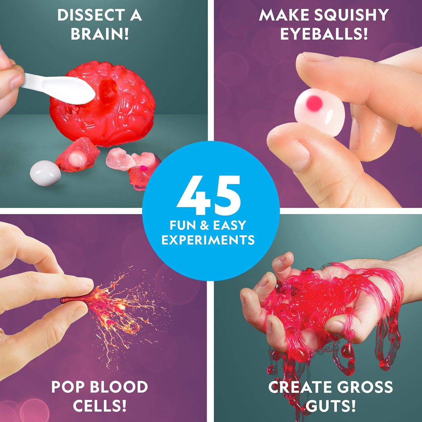 NATIONAL GEOGRAPHIC - Laboratorio de ciencia asquerosa: 15 experimentos científicos asquerosos para niños, disecciona un cerebro, revienta glóbulos sanguíneos y mucho más, gran kit de ciencias STEM para los niños que aman los experimentos científicos asqu