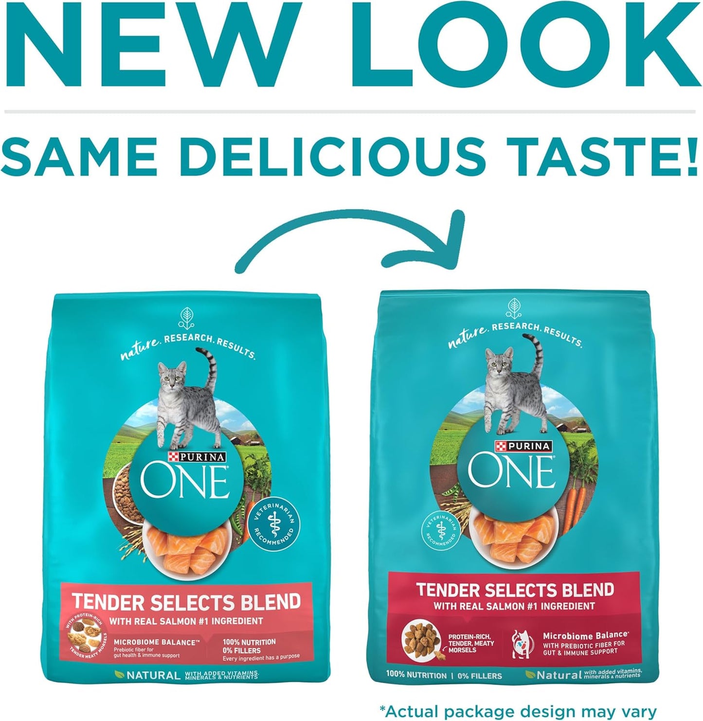 Purina ONE Comida seca natural para gatos, mezcla Tender Selects co...