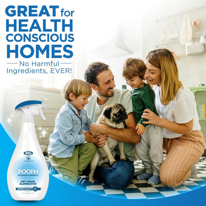 POOPH Plus - Spray eliminador de olores de mascotas de máxima resis...