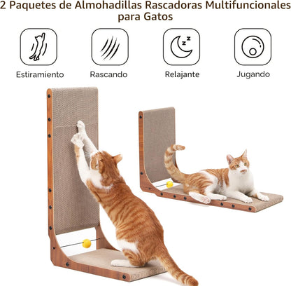 FUKUMARU Rascador para Gatos, Almohadilla para Rascar de 26.8 Pulga...