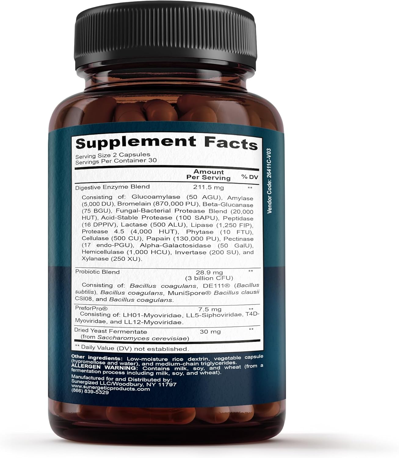 Probiótico, Prebiótico, Posbiótico y Enzimas Digestivas 4 en 1 Premium para Hombres y Mujeres – Apoya el Intestino, la Digestión y la Inmunidad – Salud Intestinal Completa con Pre, Post, Probióticos y