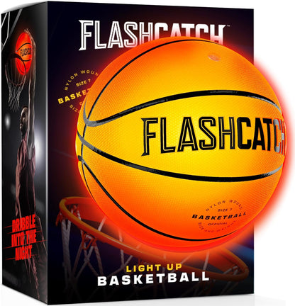 Balón de Baloncesto Iluminado - Resplandeciente en la Oscuridad - Accesorios de Equipo Deportivo Regalos para Niños de 8-15+ Años - Ideas de Regalo de Cumpleaños para Adolescentes