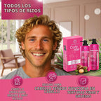 Juego de champú y acondicionador rizado, fórmula hidratante sin sul...