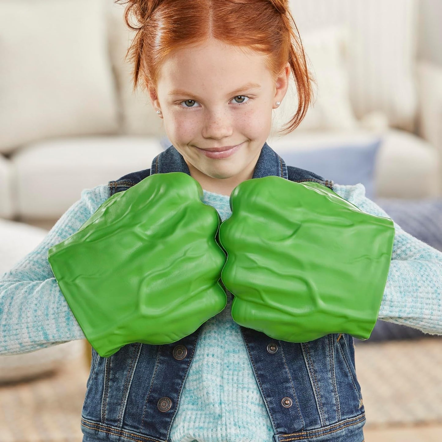 Marvel Puños de Hulk Gamma Smash, juguete de espuma suave para juegos de rol, juguetes de superhéroes de los Vengadores para niños de 5 años en adelante