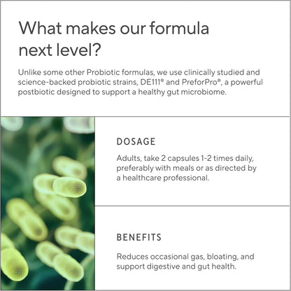 Probiótico, Prebiótico, Posbiótico y Enzimas Digestivas 4 en 1 Premium para Hombres y Mujeres – Apoya el Intestino, la Digestión y la Inmunidad – Salud Intestinal Completa con Pre, Post, Probióticos y