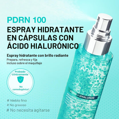 ANUA PDRN - Suero facial en aerosol con brillo de colágeno, niebla...