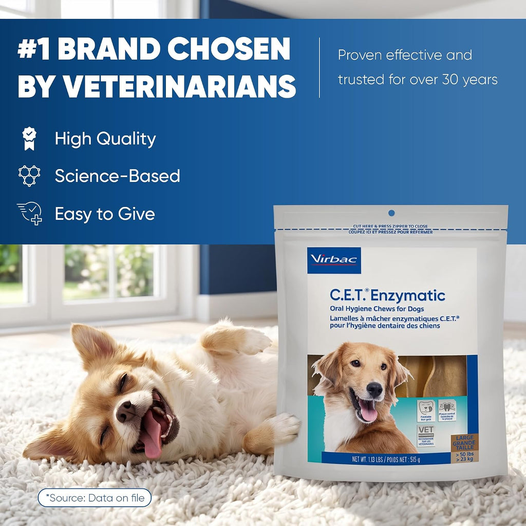 Virbac CET Enzymatic Higiene Bucal Masticables para Perros | Sistem...